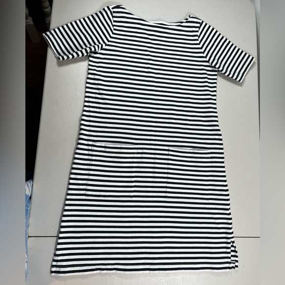 J. Jill Boat Neck Nautical Stripe Striped Cotton T-shirt Dress with Pockets XS - Picture 7 of 14